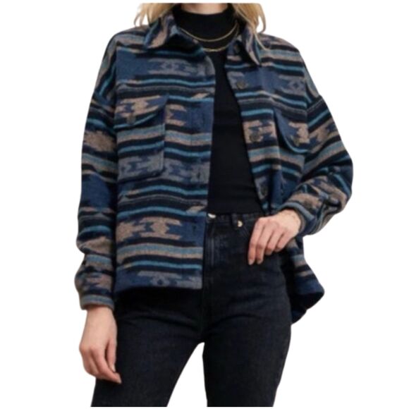 Perch by Blu Pepper NWT Aztec Western Oversized Jacket Size 2XL - Picture 2 of 4